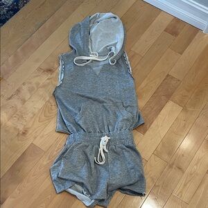 Gray Kids One Piece Hoodie Set